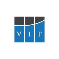 diseño de logotipo de carta vip sobre fondo blanco. concepto de logotipo de letra de iniciales creativas vip. diseño de carta vip. vector