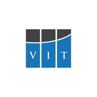 diseño de logotipo de letra vit sobre fondo blanco. concepto creativo del logotipo de la letra de las iniciales. diseño de carta vit. vector