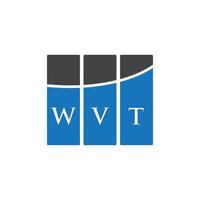 diseño de logotipo de letra wvt sobre fondo blanco. concepto de logotipo de letra de iniciales creativas wvt. diseño de letras wvt. vector