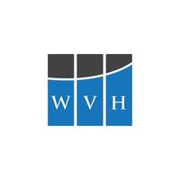 diseño de logotipo de letra wvh sobre fondo blanco. concepto de logotipo de letra de iniciales creativas wvh. diseño de letras wvh. vector