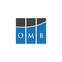 diseño de la letra omb. diseño del logotipo de la letra omb sobre fondo blanco. concepto de logotipo de letra de iniciales creativas de omb. diseño de la letra omb. diseño del logotipo de la letra omb sobre fondo blanco. o vector