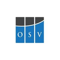 . OSV letter design.OSV letter logo design on WHITE background. OSV creative initials letter logo concept. OSV letter design.OSV letter logo design on WHITE background. O vector