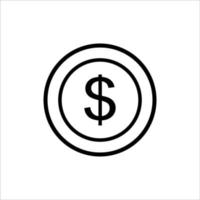 money - coin icon vector design template simple and clean