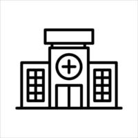 plantilla de diseño de vector de icono de edificio de hospital