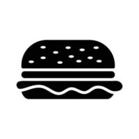 hamburguesa - plantilla de diseño de vector de icono de comida simple y limpia