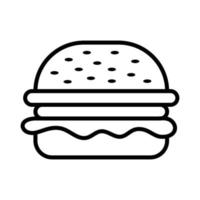 hamburguesa - plantilla de diseño de vector de icono de comida simple y limpia