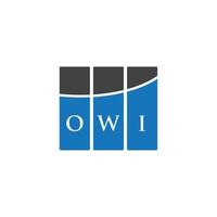 . diseño de letras owi. diseño de logotipo de letras owi sobre fondo blanco. concepto de logotipo de letra de iniciales creativas de owi. diseño de letras owi. diseño de logotipo de letras owi sobre fondo blanco. o vector