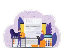 online tax payment vector design concept