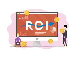 Returns on investment graphic chart vector