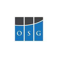 OSG letter design.OSG letter logo design on WHITE background. OSG creative initials letter logo concept. OSG letter design.OSG letter logo design on WHITE background. O vector