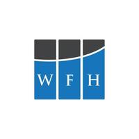 diseño de logotipo de letra wfh sobre fondo blanco. concepto de logotipo de letra inicial creativa wfh. diseño de letras wfh. vector