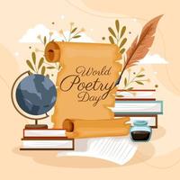 celebración del día mundial de la poesía vector