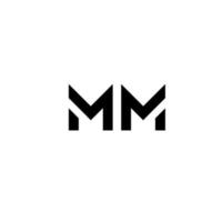 diseño de logotipo de iniciales mm vector