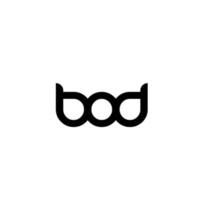 diseño de logotipo de iniciales b, o y d vector