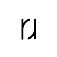 diseño de logotipo de iniciales rr vector