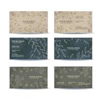 Rustic Business Card Template Collection vector