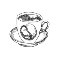 taza de café recién hecho. ilustración vectorial. estilo plano. diseño decorativo para cafetería, carteles, pancartas, tarjetas vector