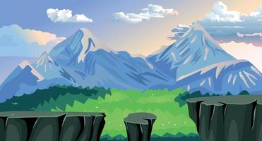 game background cartoon vector , game design nature asset