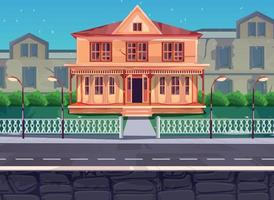 vector de dibujos animados de fondo del juego, activo de la naturaleza del diseño del juego, hogar en el camino dentro del juego