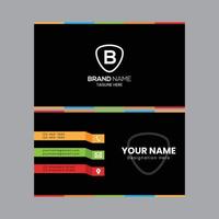 Unique Business Card Template Design. Professional Business Card Template. Colorful Business Card Template. Vector Illustration