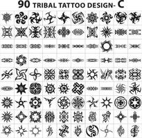 tattoo design collection skin style tribal bundle vector set element