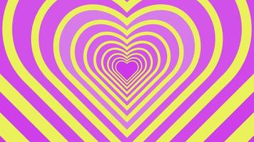 zoom heart Rainbow retro wallpapper in the mood of the psychedelic 70's vector