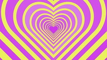 zoom heart Rainbow retro wallpapper in the mood of the psychedelic 70's vector