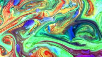struttura dell'onda dell'inchiostro liquido di colori astratti video