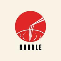 logo noodle design illustration image icon vector