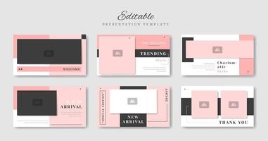 Business presentation template design. Minimalis, modern and keynote vector illustration