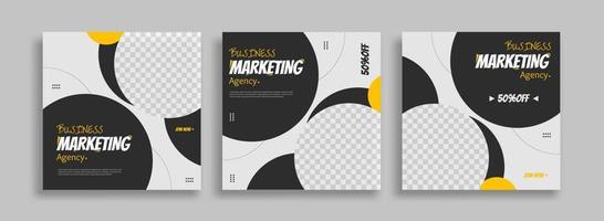 Creative business social media post template vector
