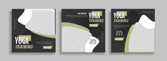 Creative Fitness sosial media post template easy use vector