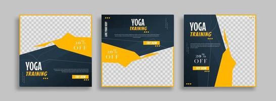 Creative Fitness sosial media post template easy use vector