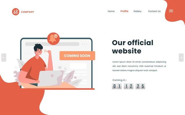 Website or landing page publish coming soon concept