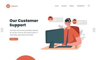 Customer support illustration concept
