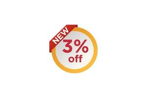 3 discount, Sales Vector badges for Labels, , Stickers, Banners, Tags, Web Stickers, New offer. Discount origami sign banner.