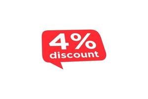 4 discount, Sales Vector badges for Labels, , Stickers, Banners, Tags, Web Stickers, New offer. Discount origami sign banner.