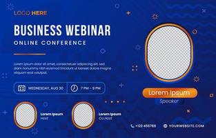 Blue Webinar Banner Template vector