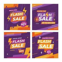 venta flash publicación en redes sociales vector