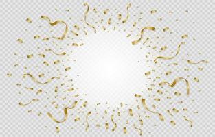 Golden Confetti Background vector