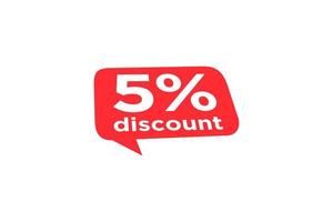 5 discount, Sales Vector badges for Labels, , Stickers, Banners, Tags, Web Stickers, New offer. Discount origami sign banner.