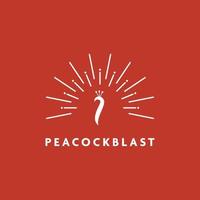 Peacock Blast Logo vector