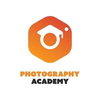 logotipo de la academia de fotografía vector
