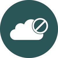 Cloud banned Vector icon that can easily modify or edit