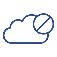 Cloud banned Vector icon that can easily modify or edit