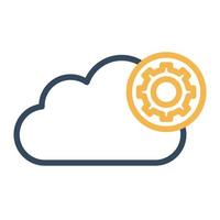 Cloud setting Vector icon that can easily modify or edit