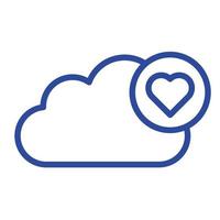 Cloud Heart Vector icon that can easily modify or edit