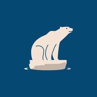 logotipo de oso polar vector