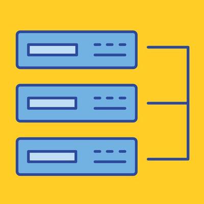 Server Network Vector icon that can easily modify or edit