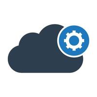 Cloud setting Vector icon that can easily modify or edit